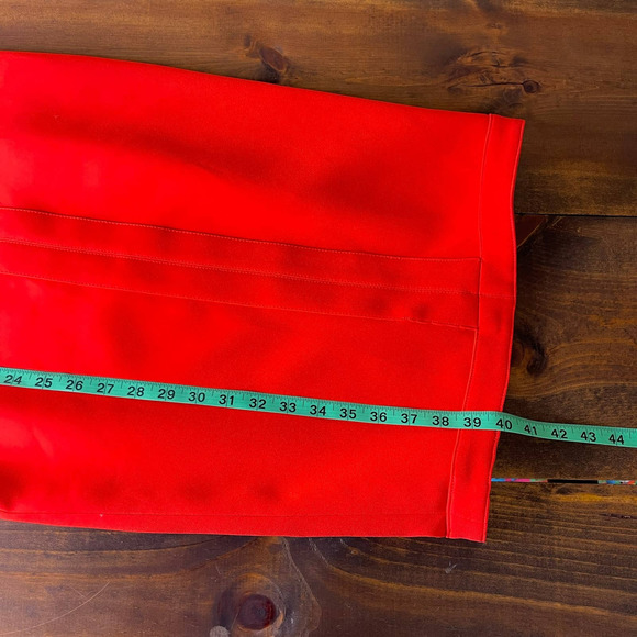 Victoria Beckham Red Crepe Knee Length Elegant Party Dress Fitted Women's US 6 - Picture 12 of 15